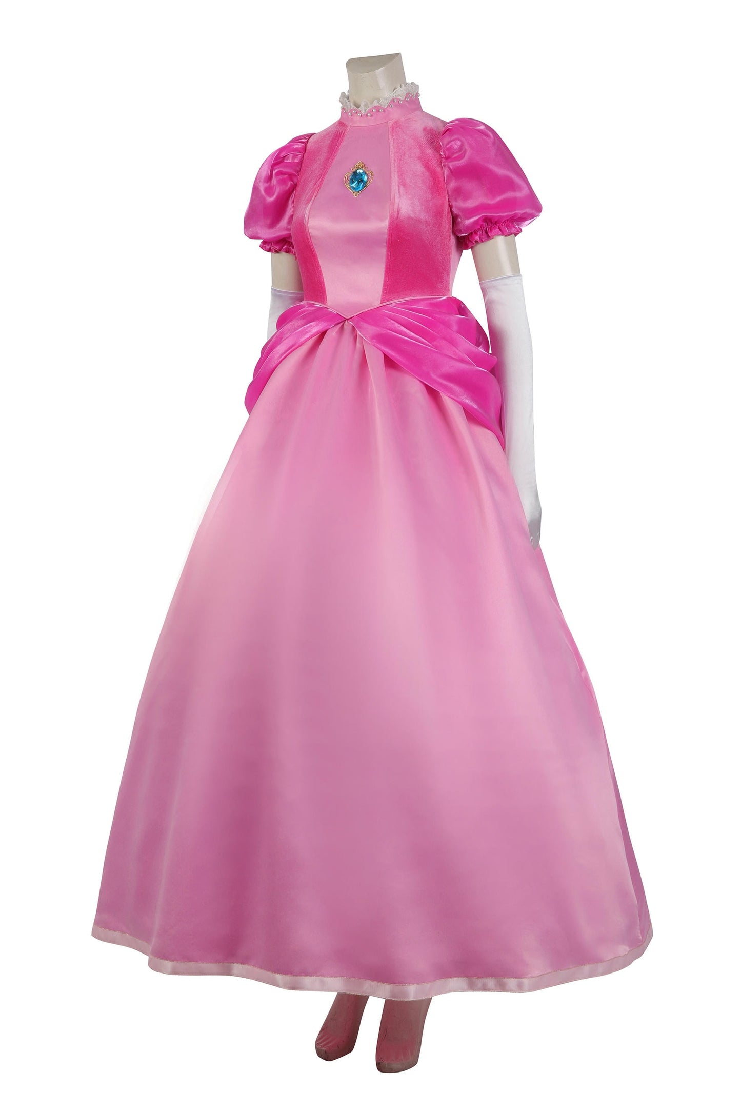 The Super Mario Bros Princess Peach Cosplay Costume  | Gaming Outfit