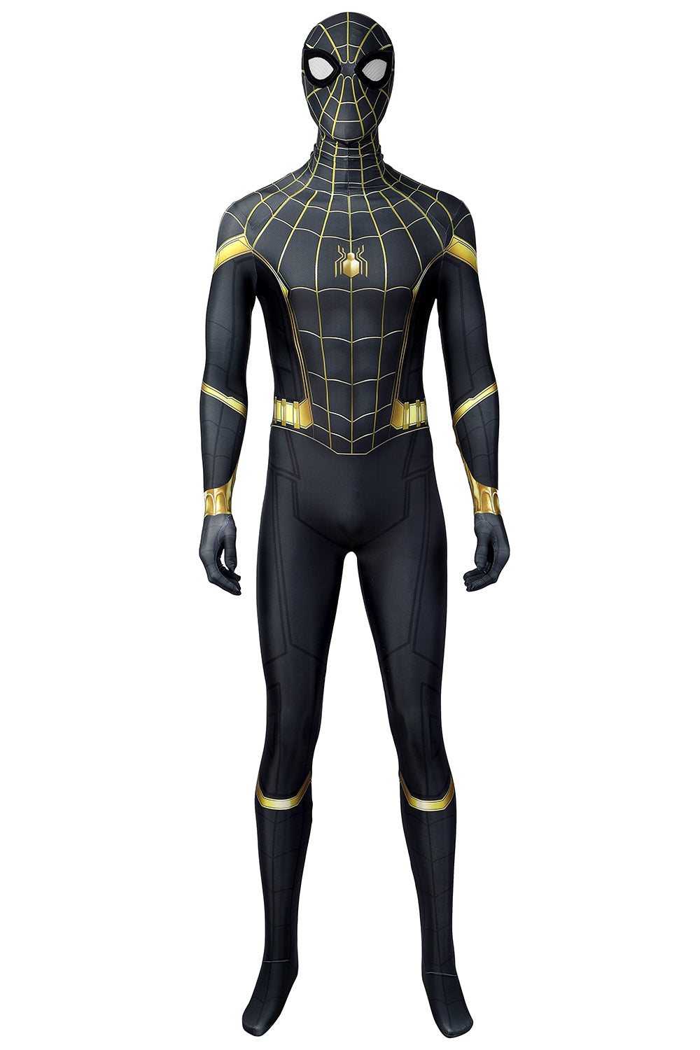 Marvel Spiderman 3 Black and Gold Suit Complete Cosplay Costume Outfit