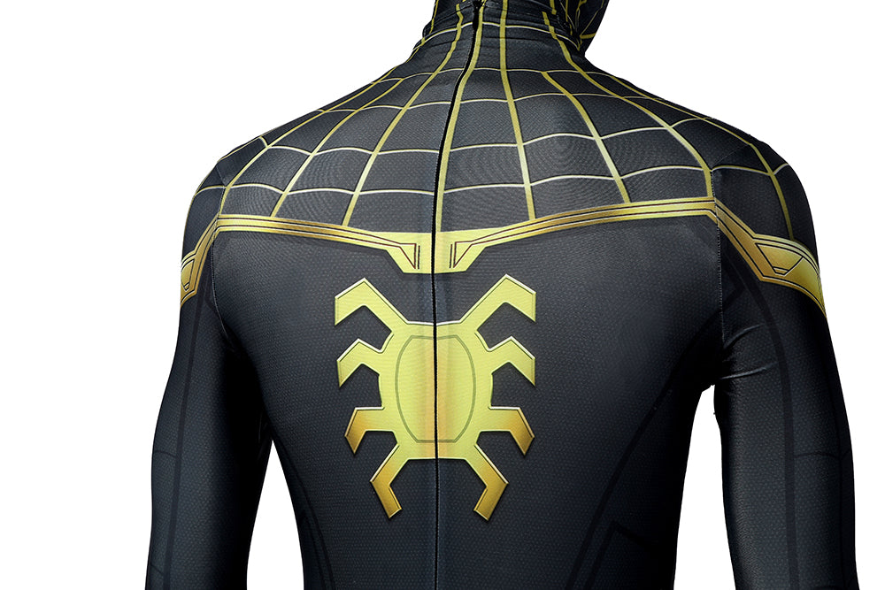 Marvel Spiderman 3 Black and Gold Suit Complete Cosplay Costume Outfit