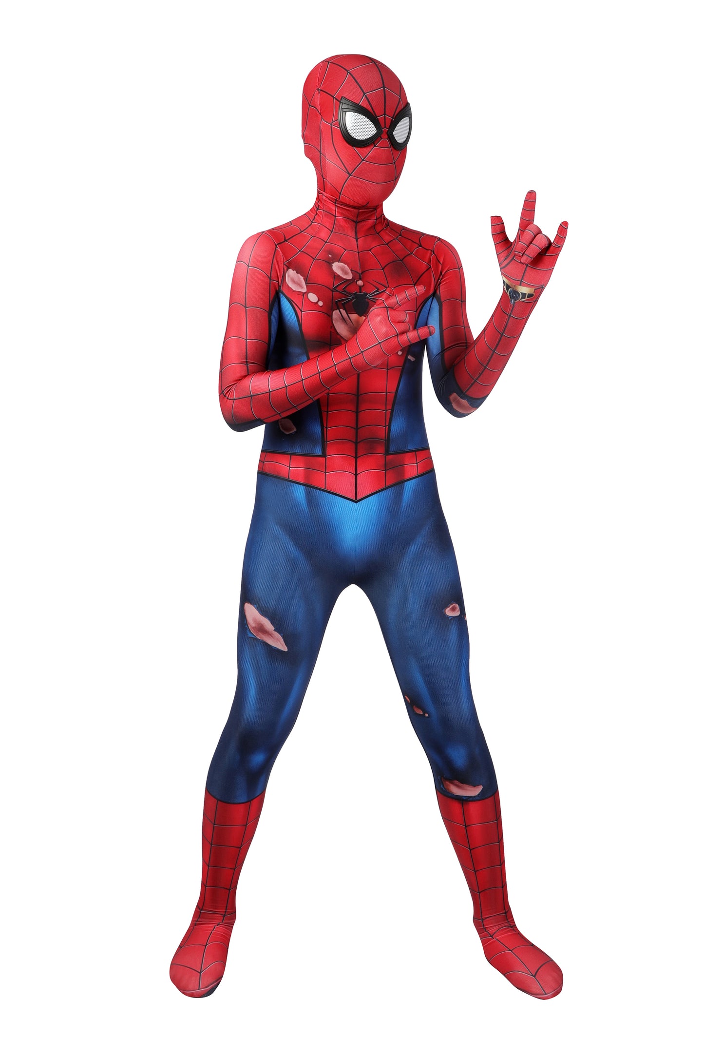 Kids Spider-Man PS5 Classic Damaged Cosplay Costume | Marvel Outfit