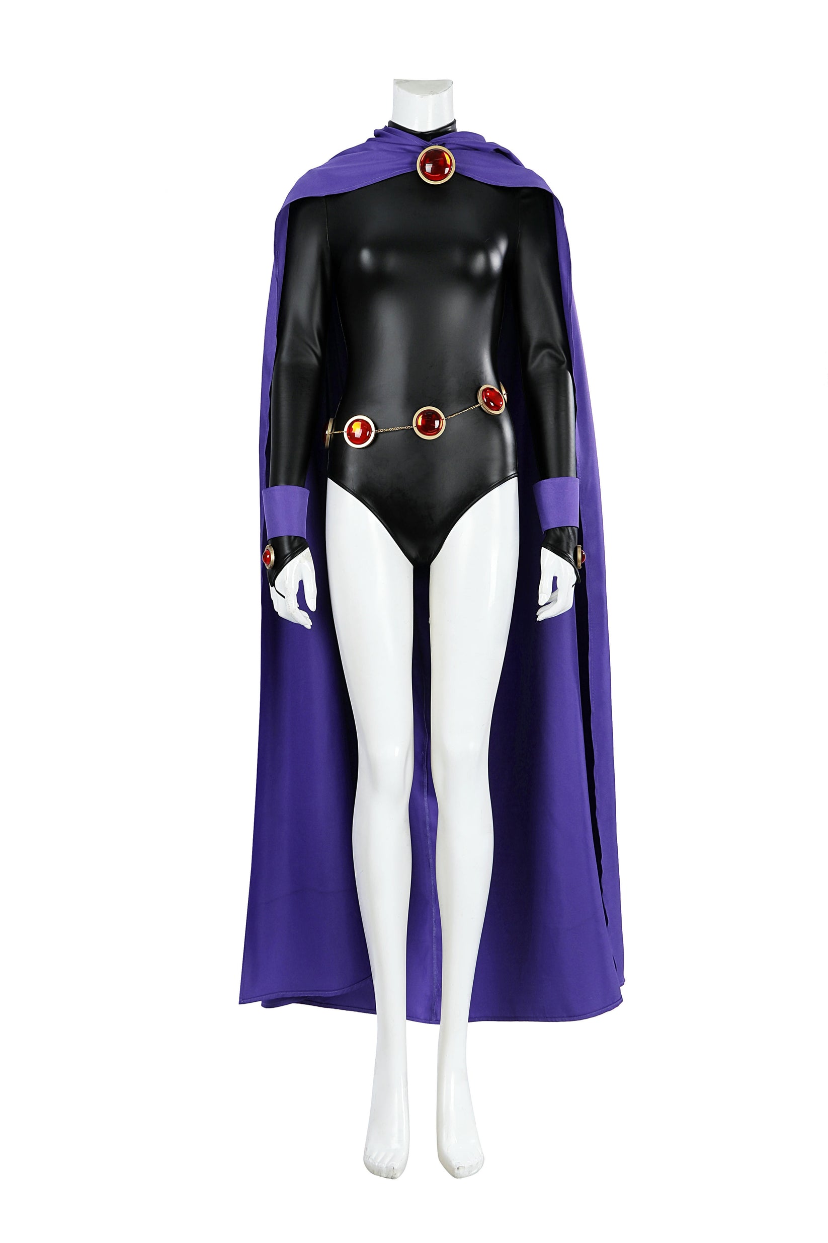 Teen Titans Raven Cosplay Costume - Superhero Comic Halloween Cape & Unitard Outfit