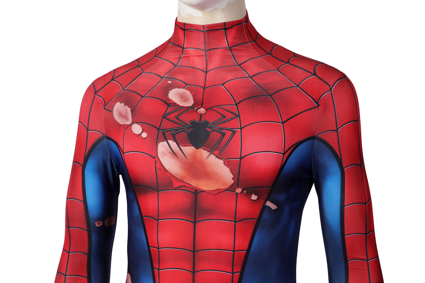 Marvel Spiderman PS5 Classic Suit Damaged Complete Cosplay Costume Outfit