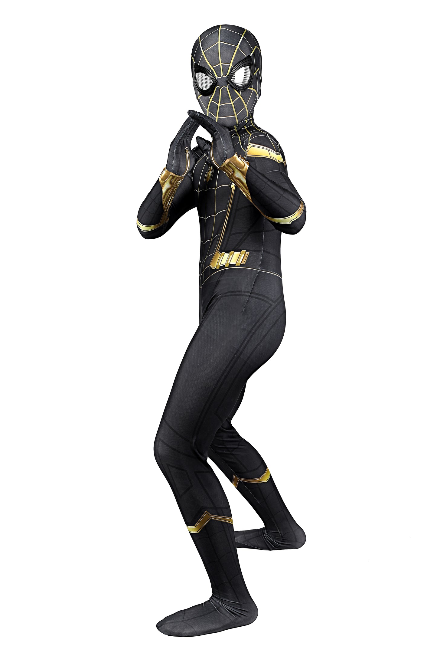 Kids Spider-Man 3 Black & Gold Cosplay Costume | Marvel Outfit