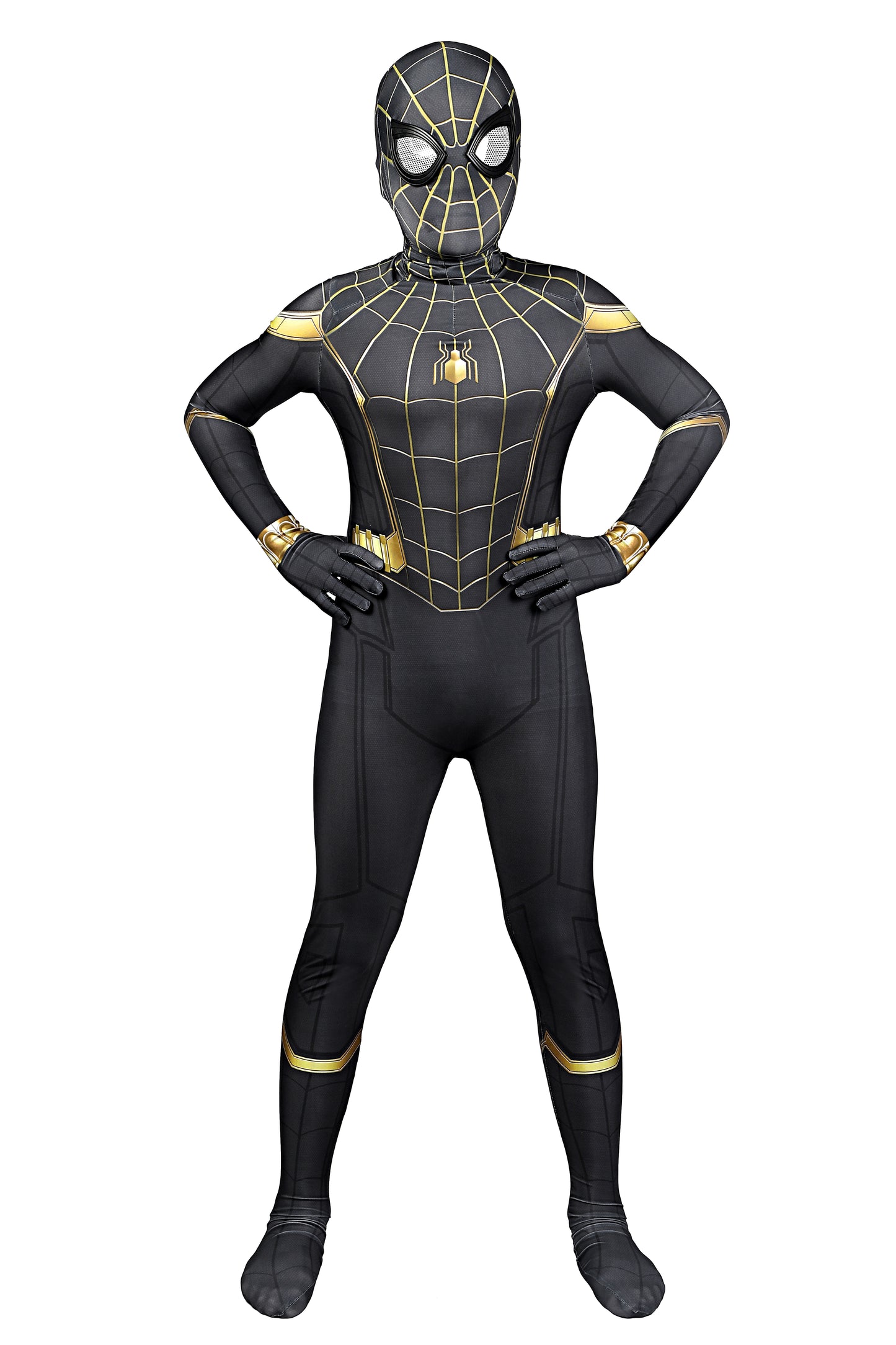 Kids Spider-Man 3 Black & Gold Cosplay Costume | Marvel Outfit