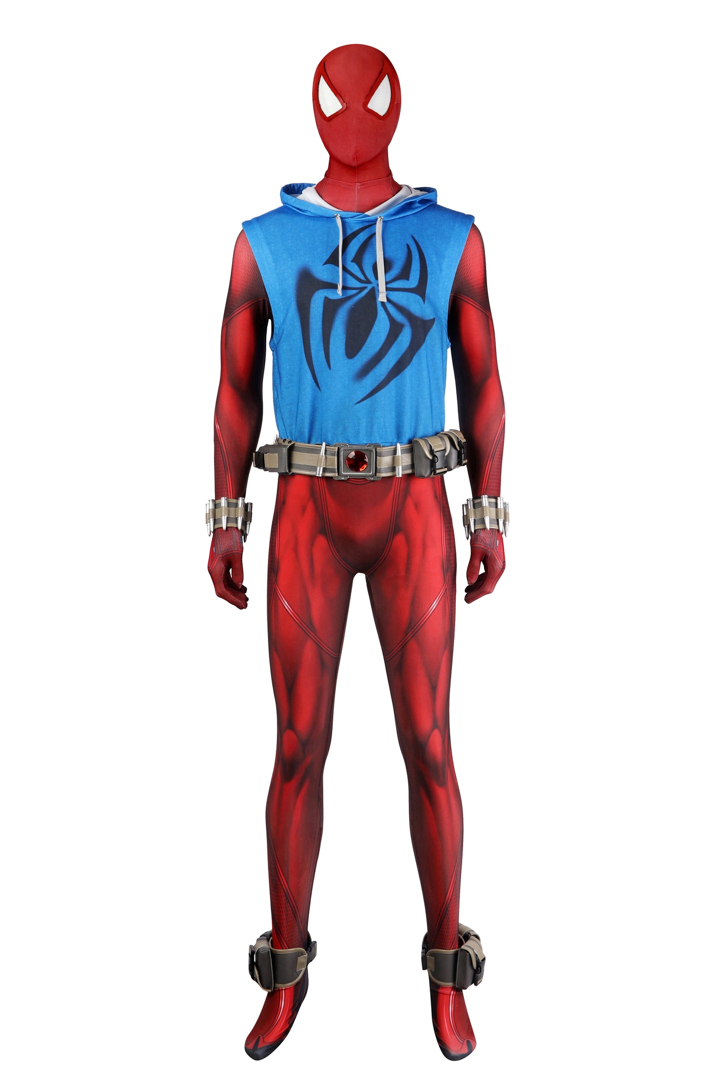 Marvel Spider-Verse Scarlet Spider Complete Cosplay Costume Outfit