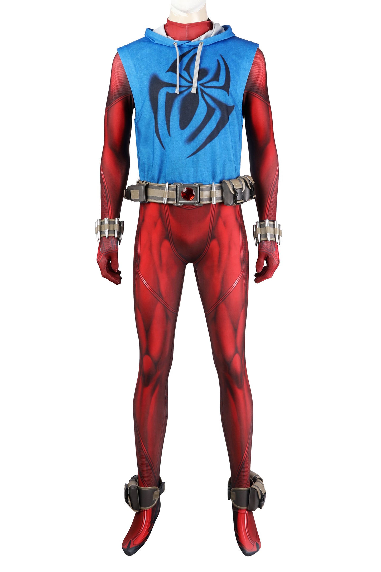 Marvel Spider-Verse Scarlet Spider Complete Cosplay Costume Outfit