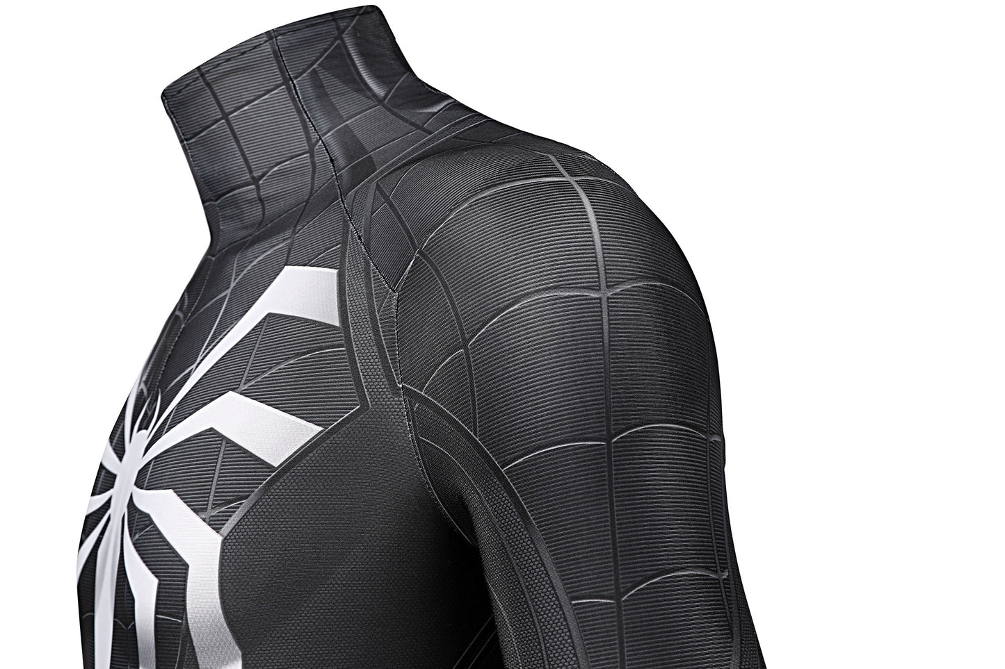 Marvel Spiderman Symbiote Black Suit Complete Cosplay Costume Outfit