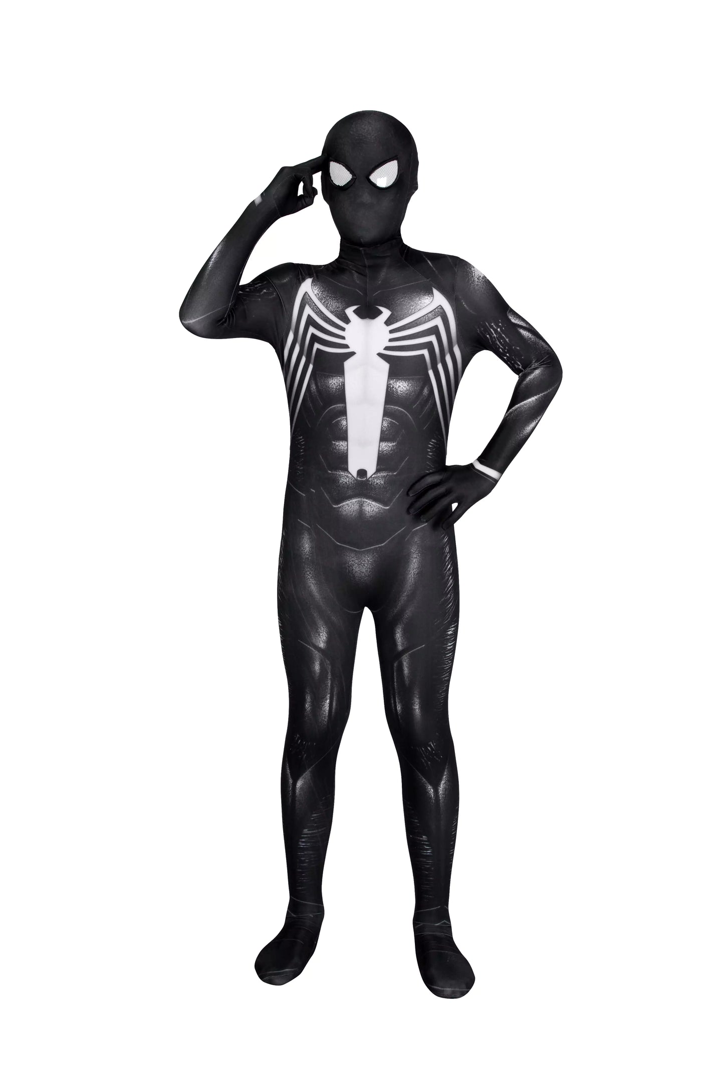 Marvel Children Spiderman Venom 2 Complete Cosplay Costume Outfit