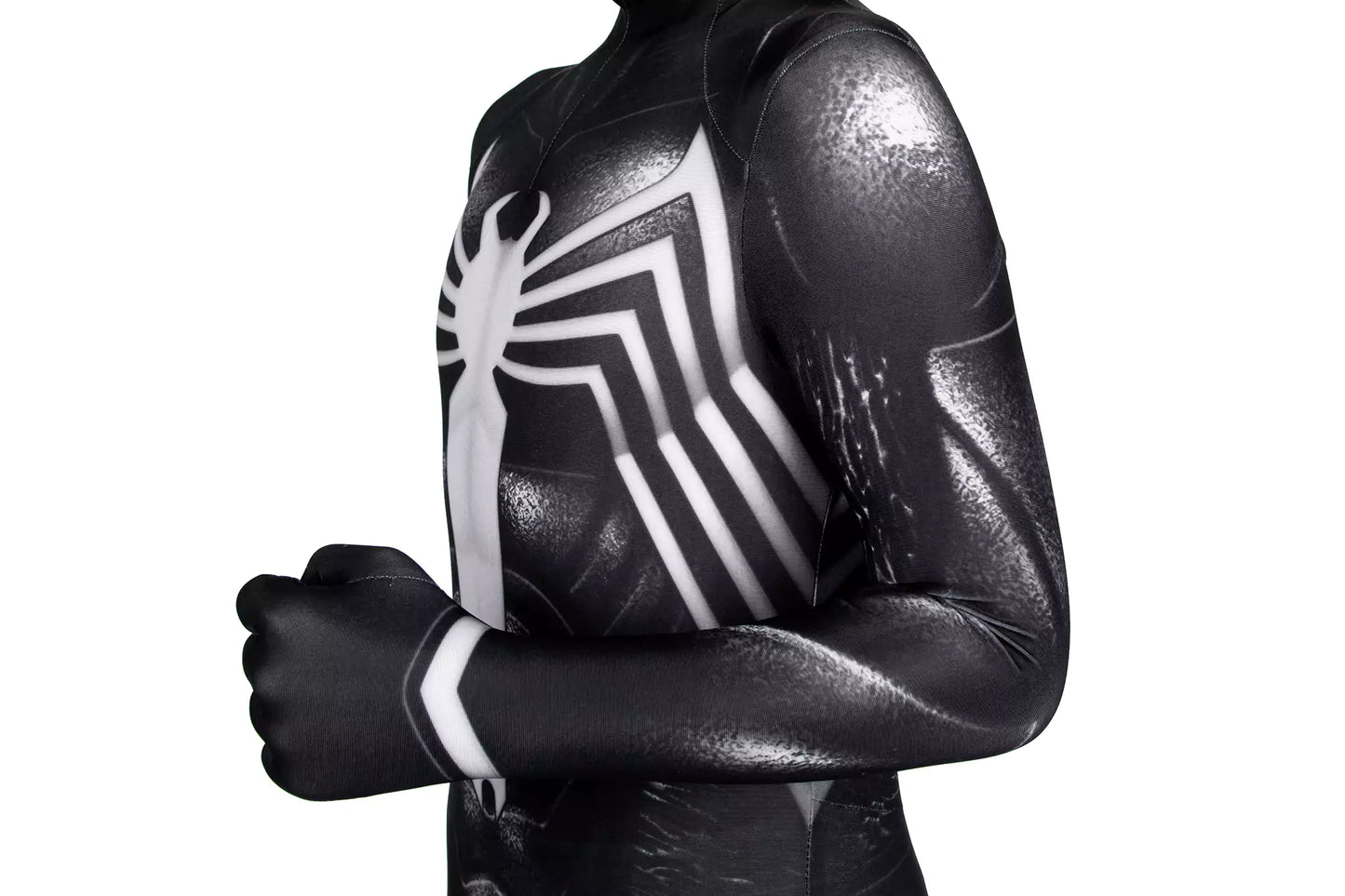 Marvel Children Spiderman Venom 2 Complete Cosplay Costume Outfit