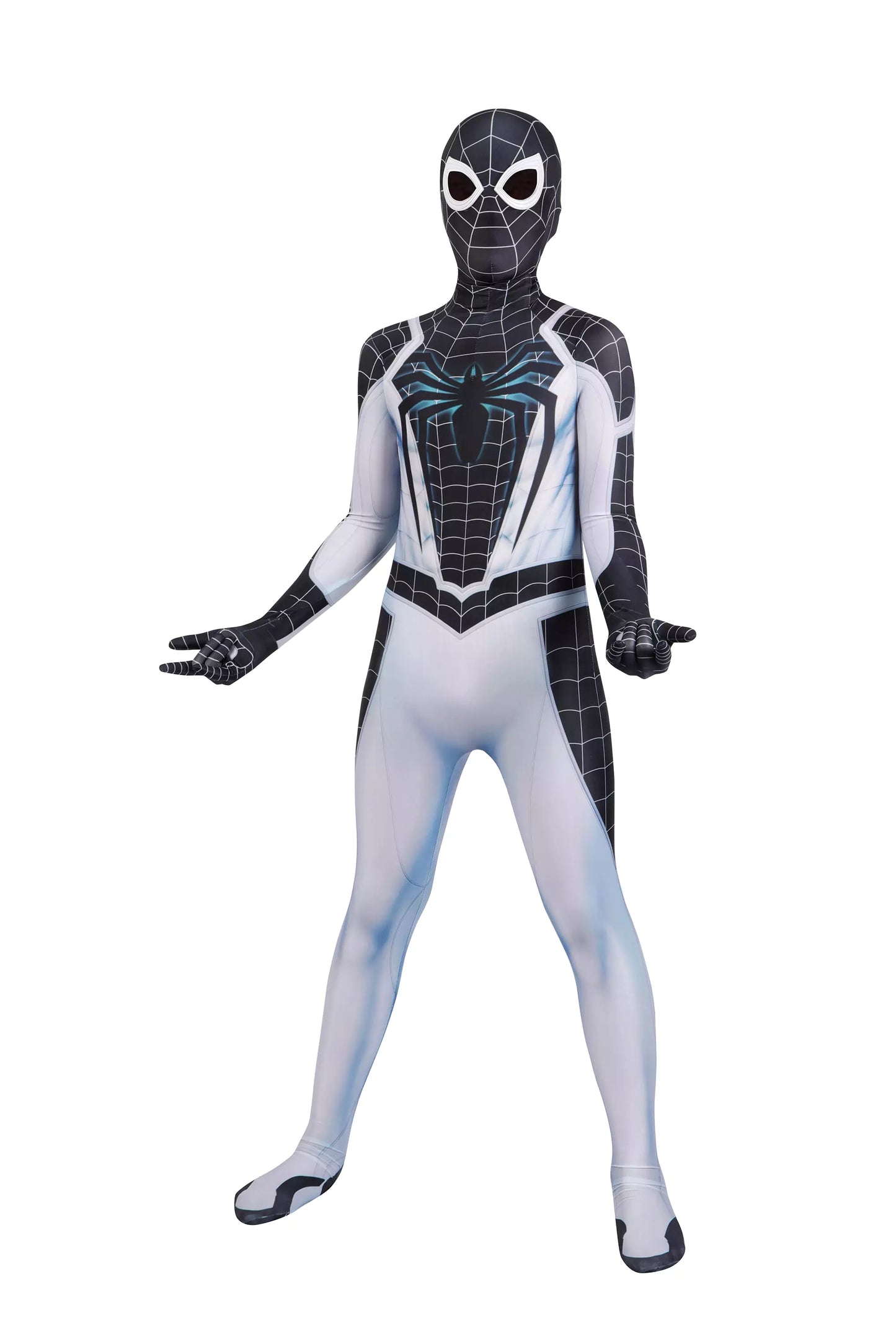 Kids Spider-Man PS5 Negative Suit Cosplay Costume | Marvel Outfit