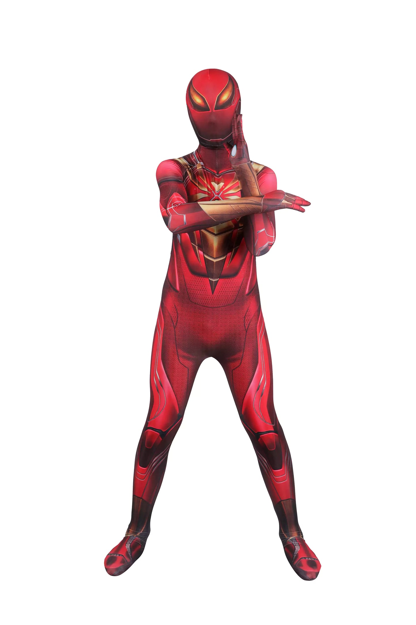 Marvel Children Spiderman Iron Spider Complete Cosplay Costume Outfit