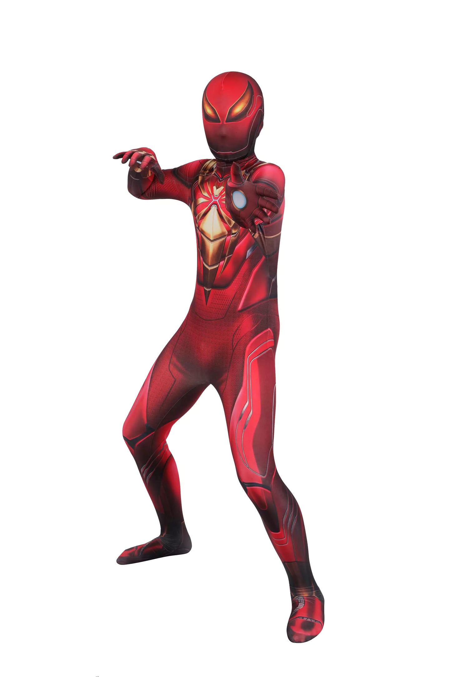 Marvel Children Spiderman Iron Spider Complete Cosplay Costume Outfit