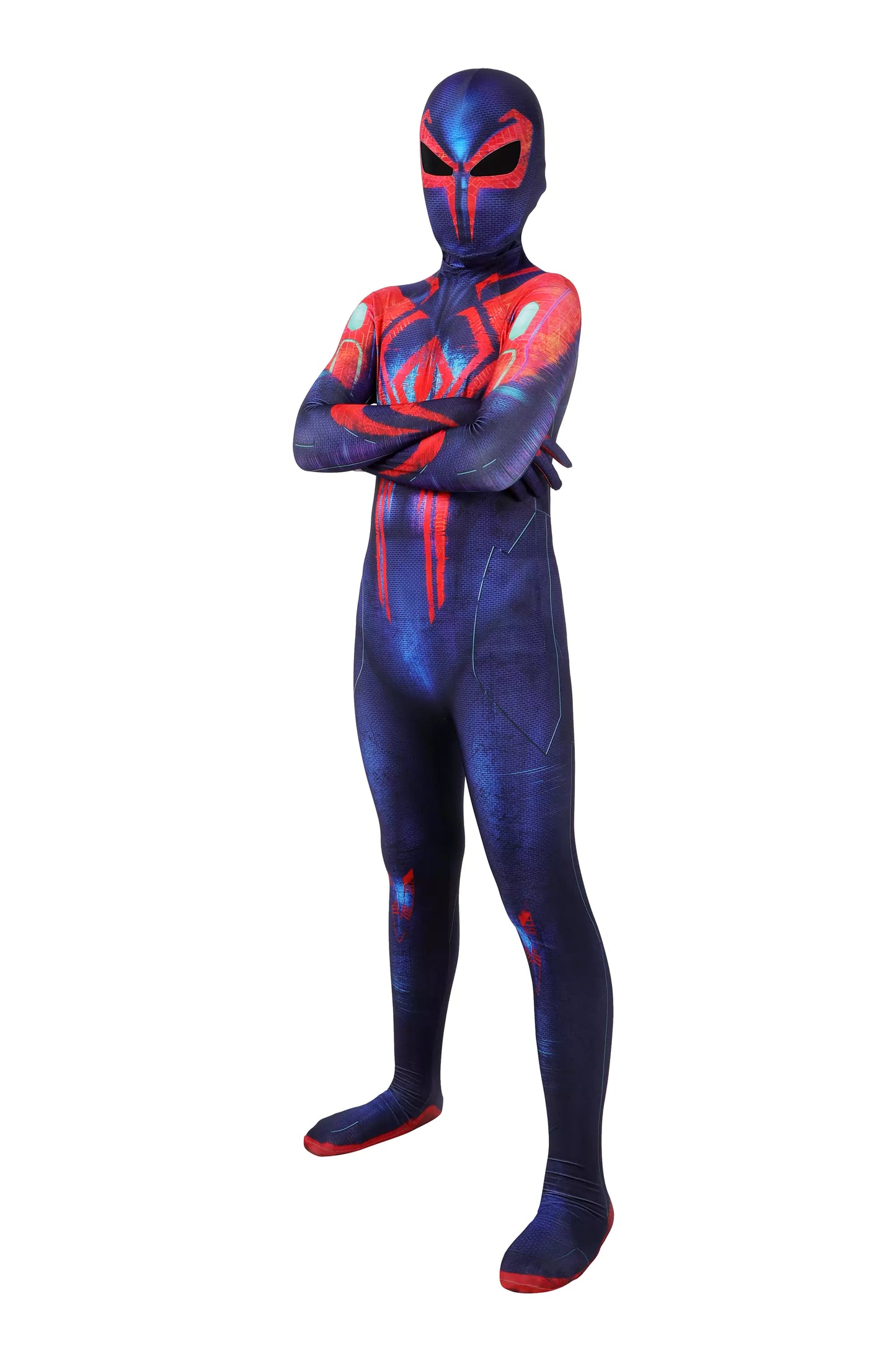 Marvel Children Spiderman 2099 Complete Cosplay Costume Outfit