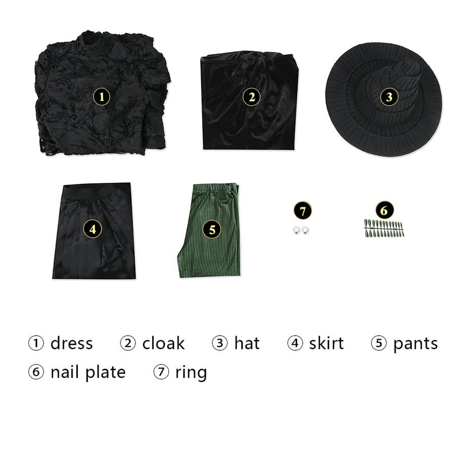 Wicked Part One Elphaba Cosplay Costume | Movie Outfit