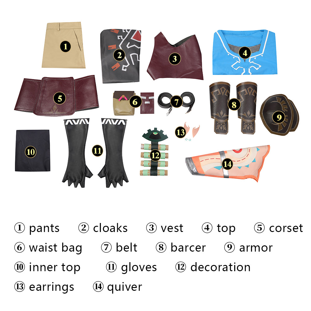 Tears of the Kingdom Link Cosplay Costume | Gaming Outfit