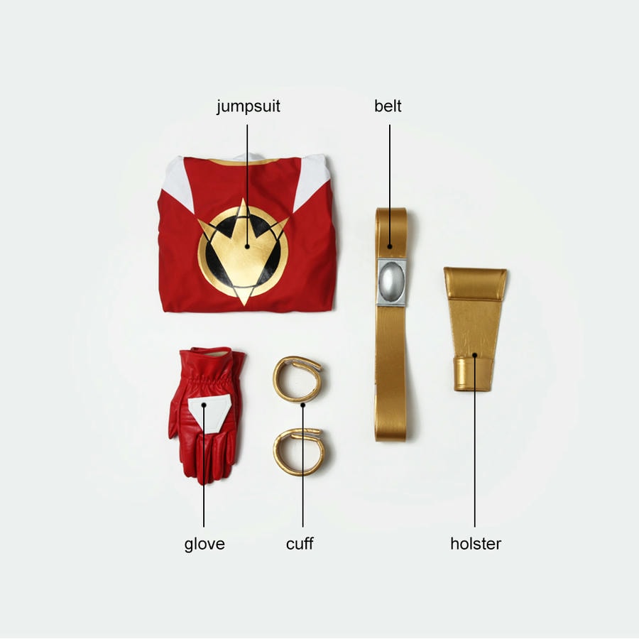 Dino Thunder Red Ranger Cosplay Costume | Superhero Outfit