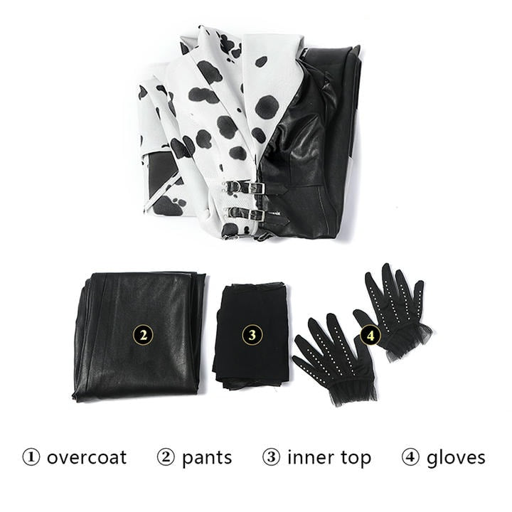 Disney Cruella De Vil Cosplay Costume | Movie Outfit