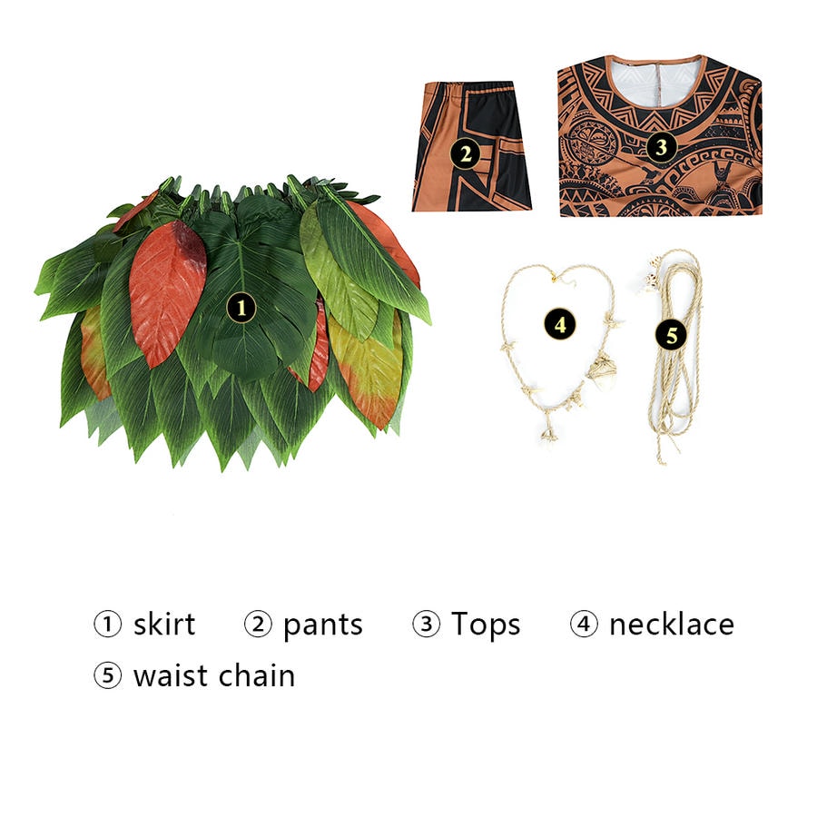 Disney Princess Moana 2 Māui Cosplay Costume  | Movie Outfit