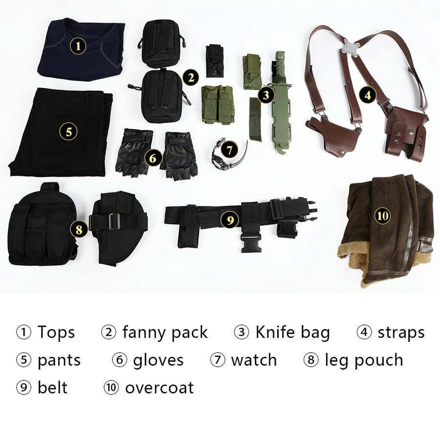 Resident Evil 4 Remake Leon S. Kennedy Cosplay Costume | Gaming Outfit