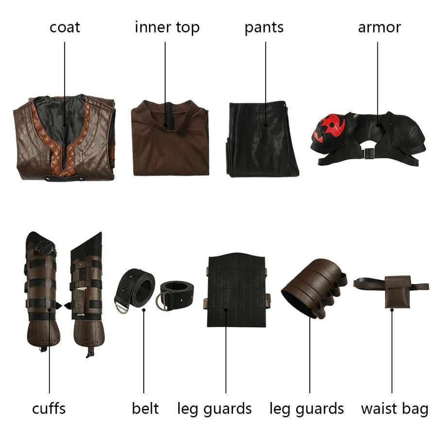 How To Train Your Dragon 3 Hiccup Cosplay Costume  | Movie Outfit