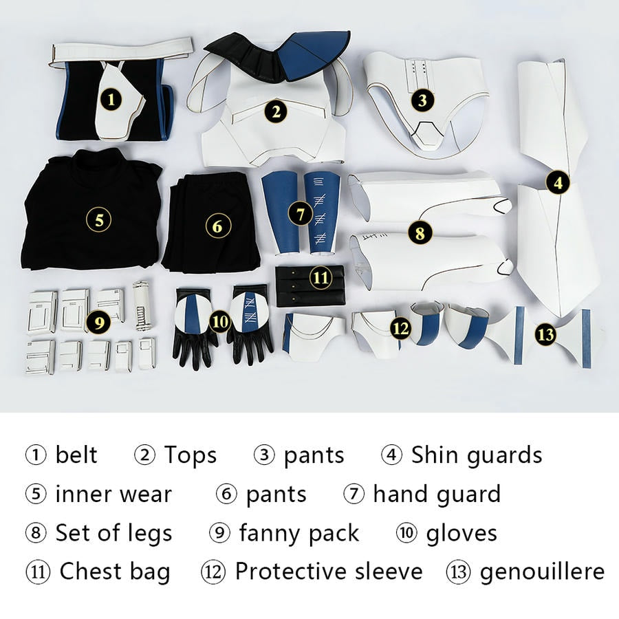 Star Wars The Clone Wars Captain Rex Cosplay Costume | TV Outfit