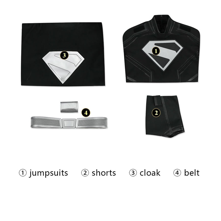 Superman Legacy Black Suit Cosplay Costume | DC Outfit