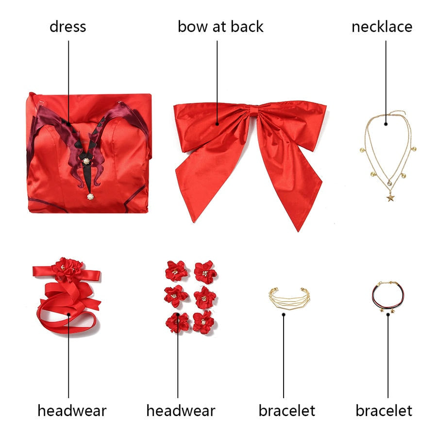 Final Fantasy VII Aerith Gainsborough Dress Cosplay Costume | Gaming Outfit