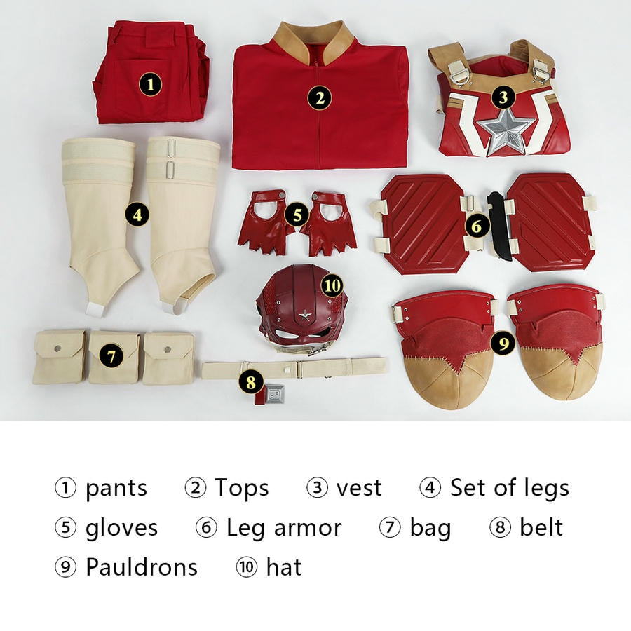 Thunderbolts Red Guardian Cosplay Costume | Marvel Outfit