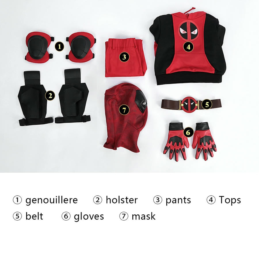 Kids Deadpool Cosplay Costume | Marvel Outfit