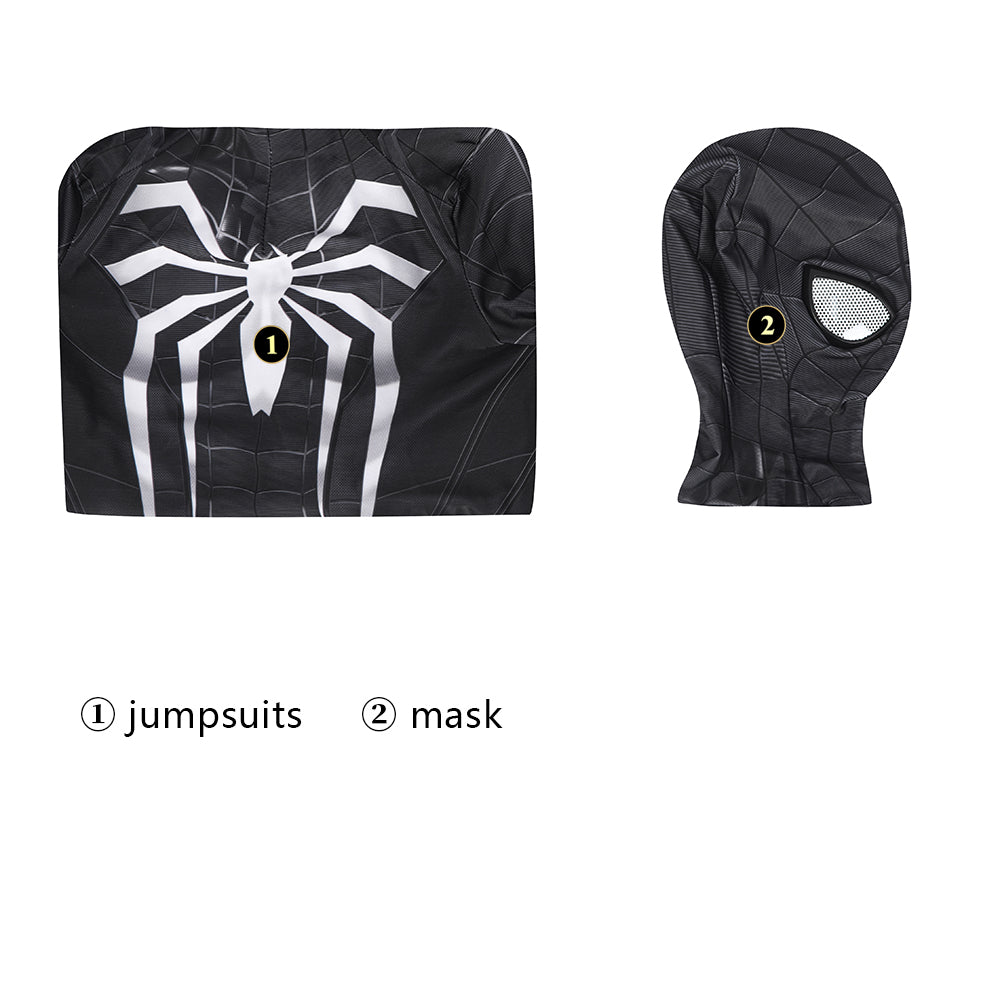 Kids Spider-Man Symbiote Black Suit Cosplay Costume | Marvel Outfit