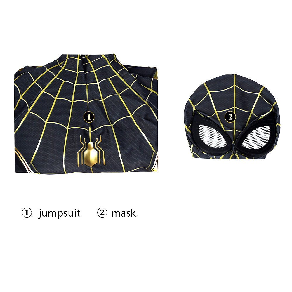 Kids Spider-Man 3 Black & Gold Cosplay Costume | Marvel Outfit