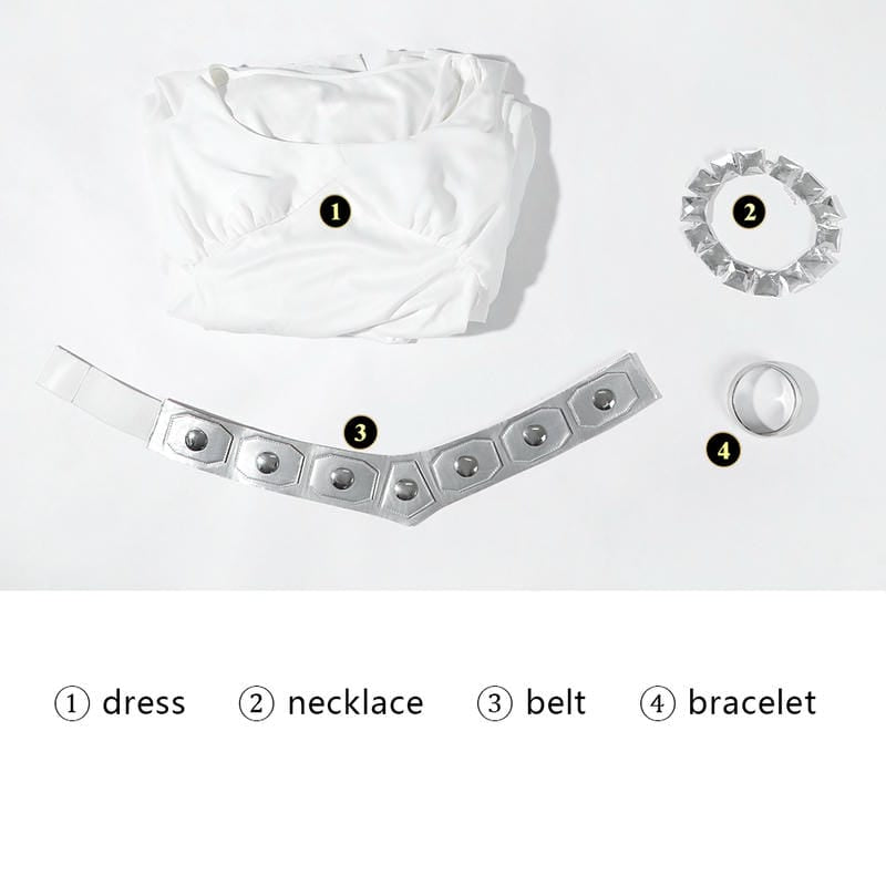 Star Wars Episode IV Princess Leia Ceremony Dress Cosplay Costume | Movie Outfit