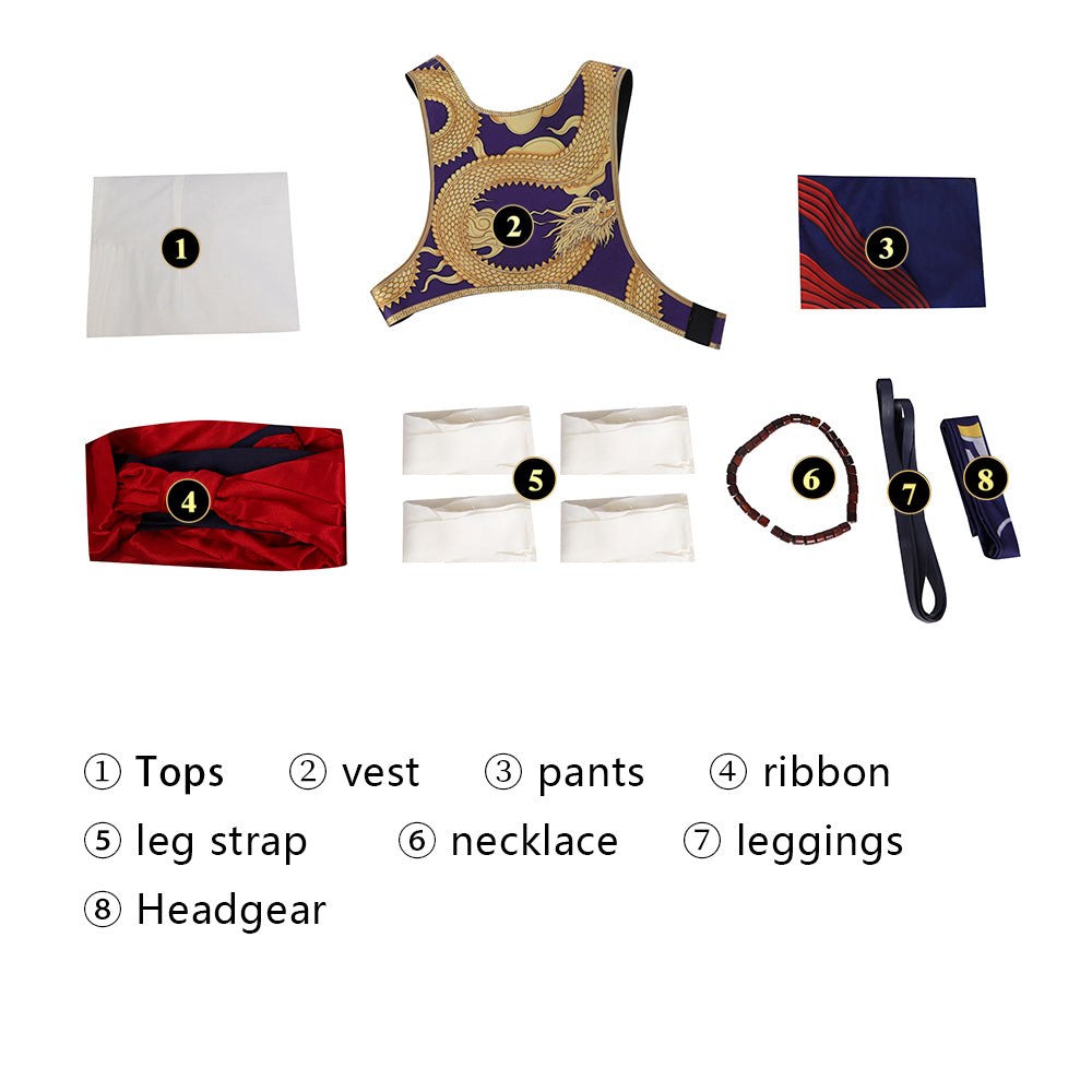 Mortal Kombat Liu Kang Cosplay Kostüm | Gaming-Outfit