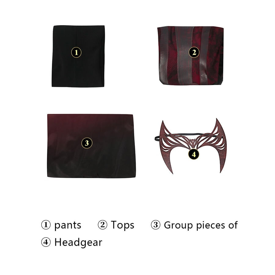 Multiverse of Madness Scarlet Witch Cosplay Costume | Marvel Outfit