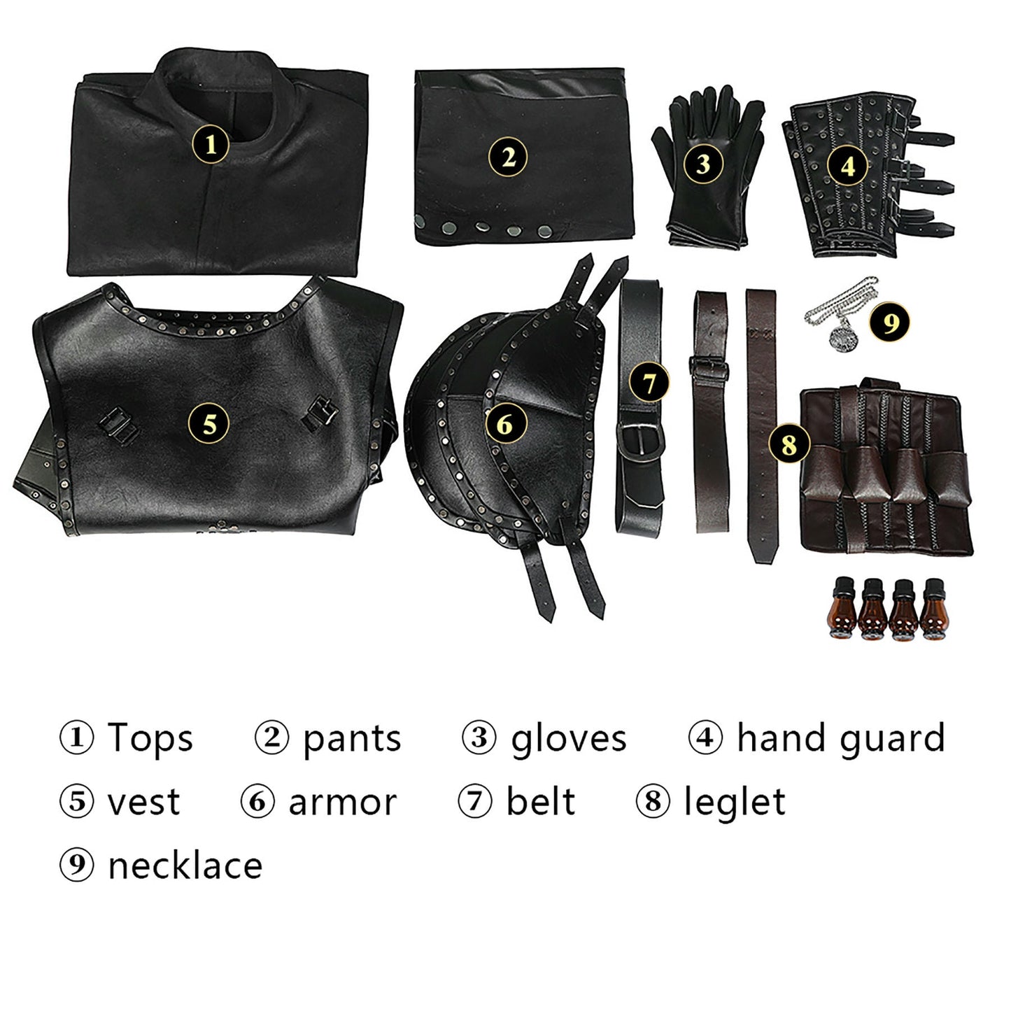 Costume de cosplay Geralt de Riv dans The Witcher 2 | Tenue fantaisie