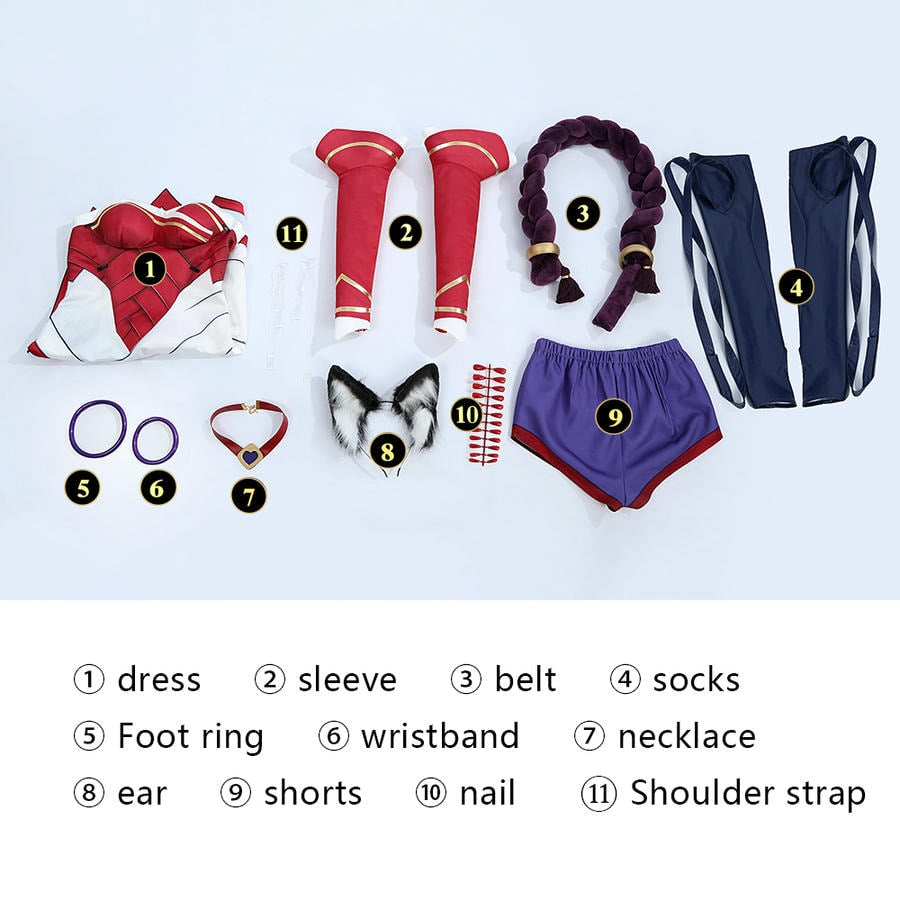 League of Legends 2XKO Ahri Cosplay Costume | Gaming Outfit