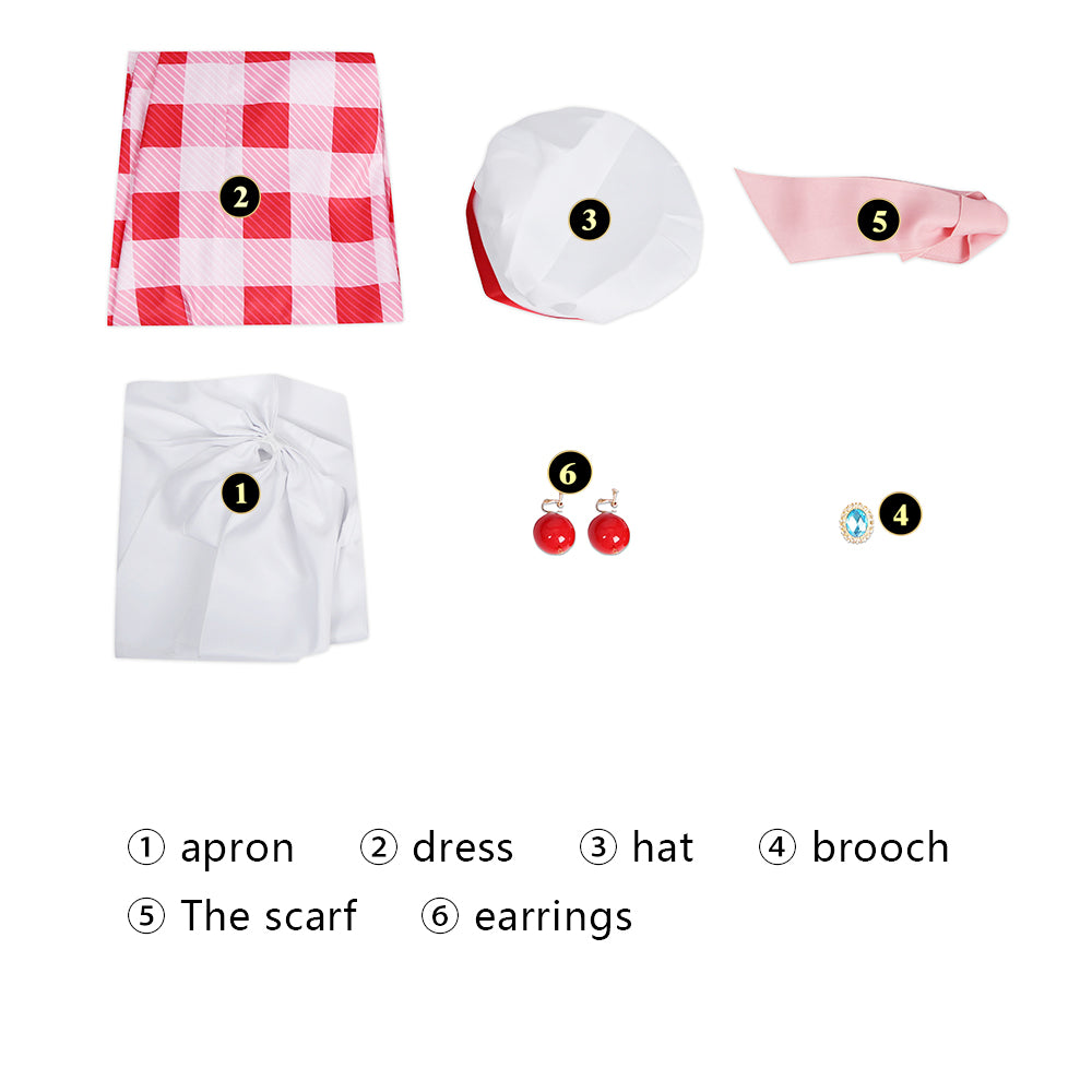 Kids Chef Princess Peach Cosplay Costume | Showtime Outfit