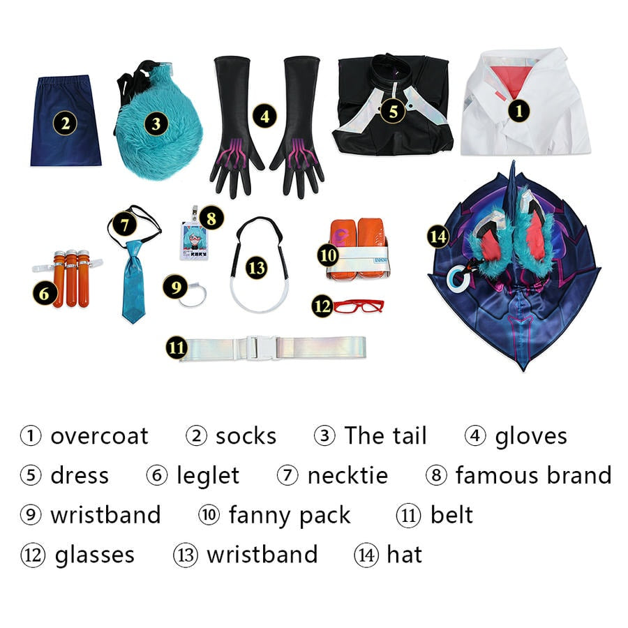 Costume de cosplay Aurora Battle Bunny de League of Legends | Tenue de jeu