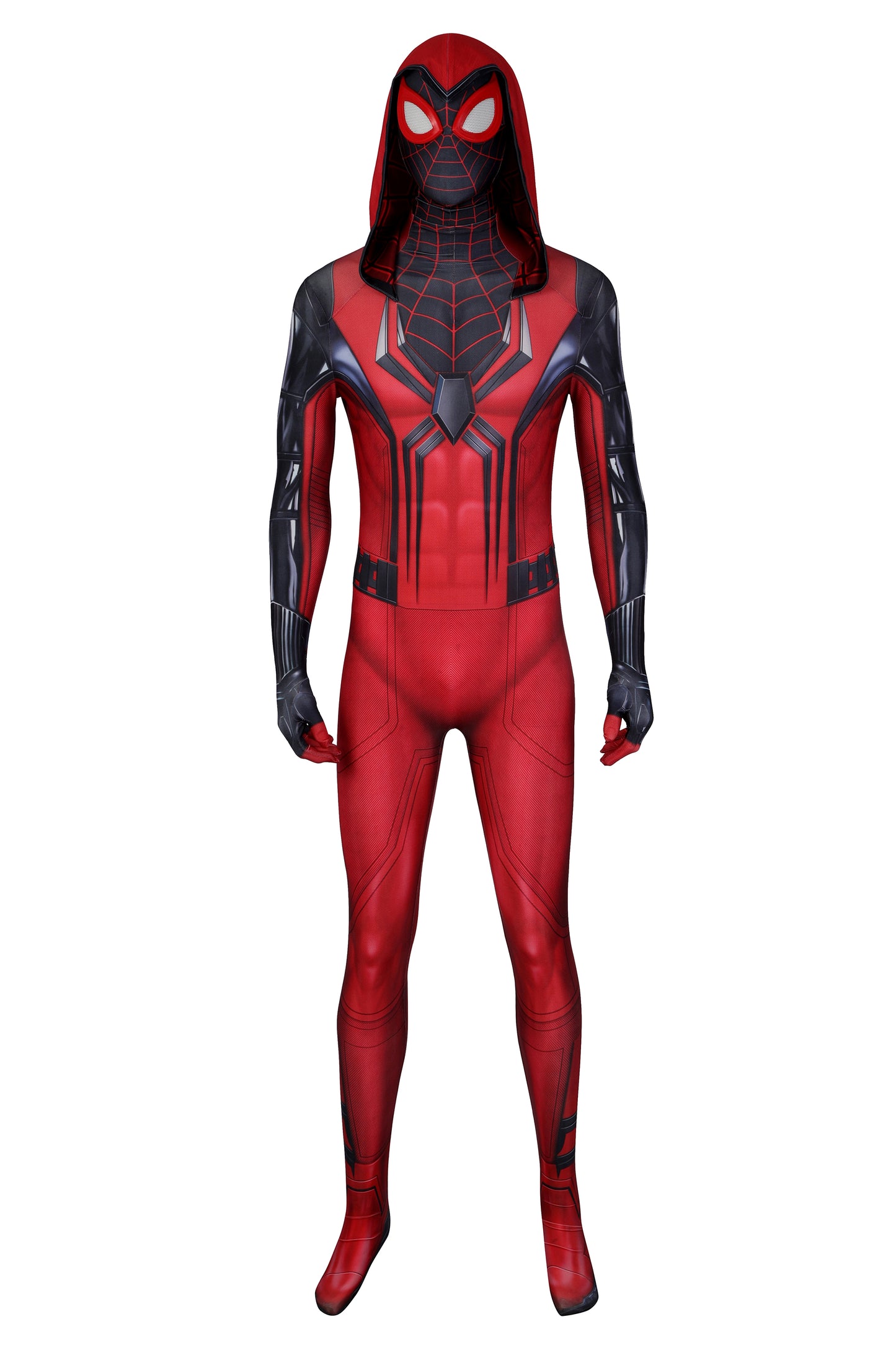 Spider-Man PS5 Crimson Cowl Suit Cosplay Costume | Marvel Outfit