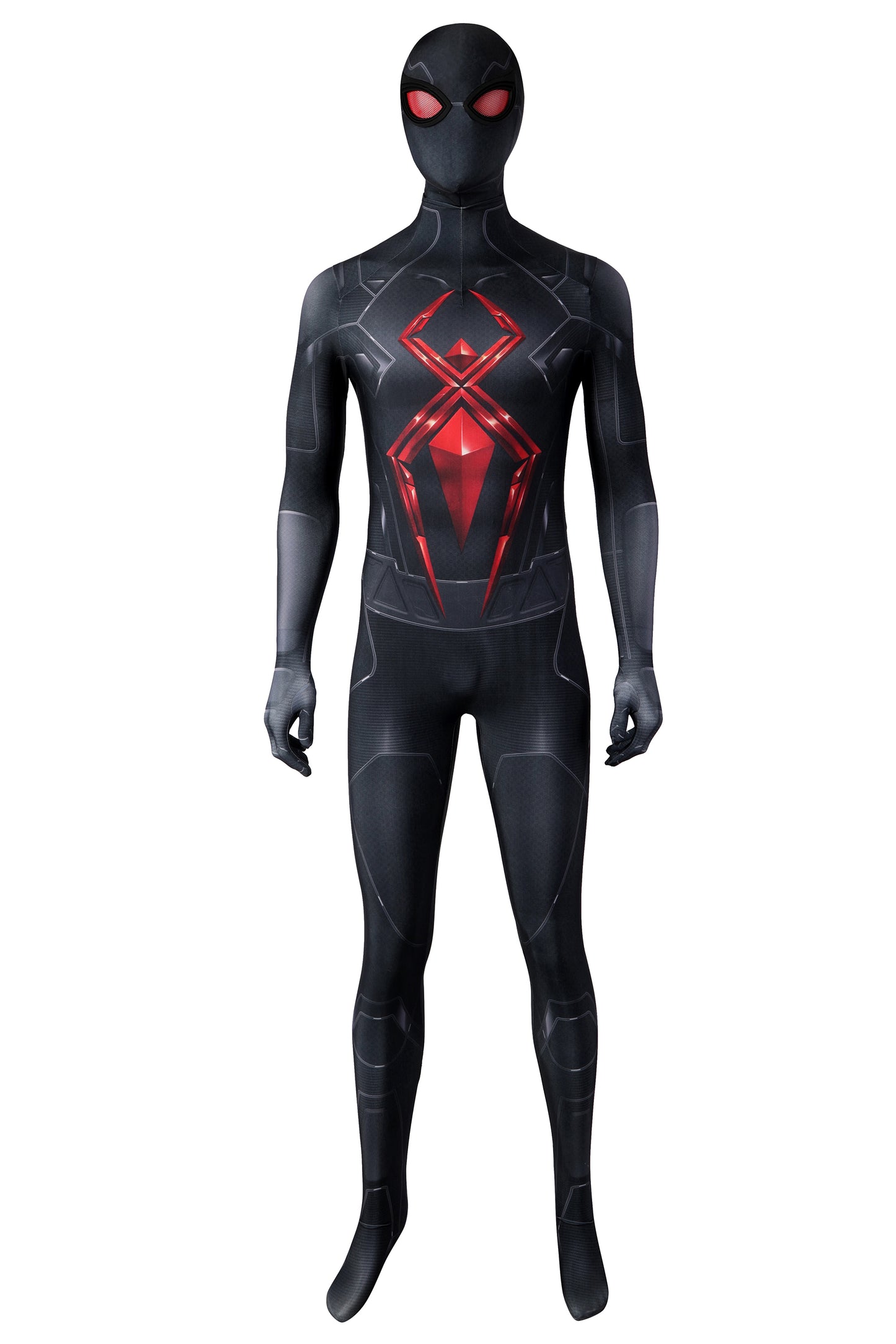 Marvel Spiderman Dark Suit Complete Cosplay Costume Outfit