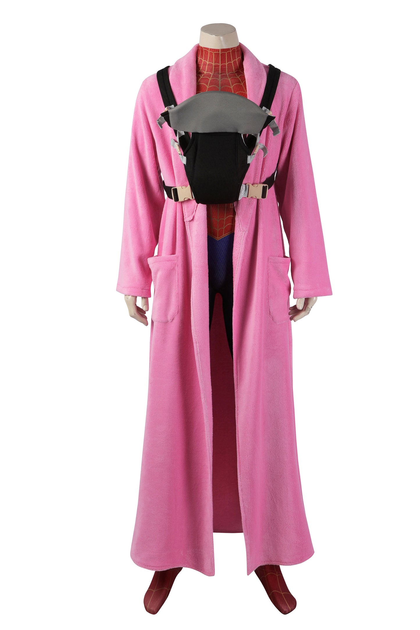 Marvel Spiderman Pink Robe Complete Cosplay Costume Outfit