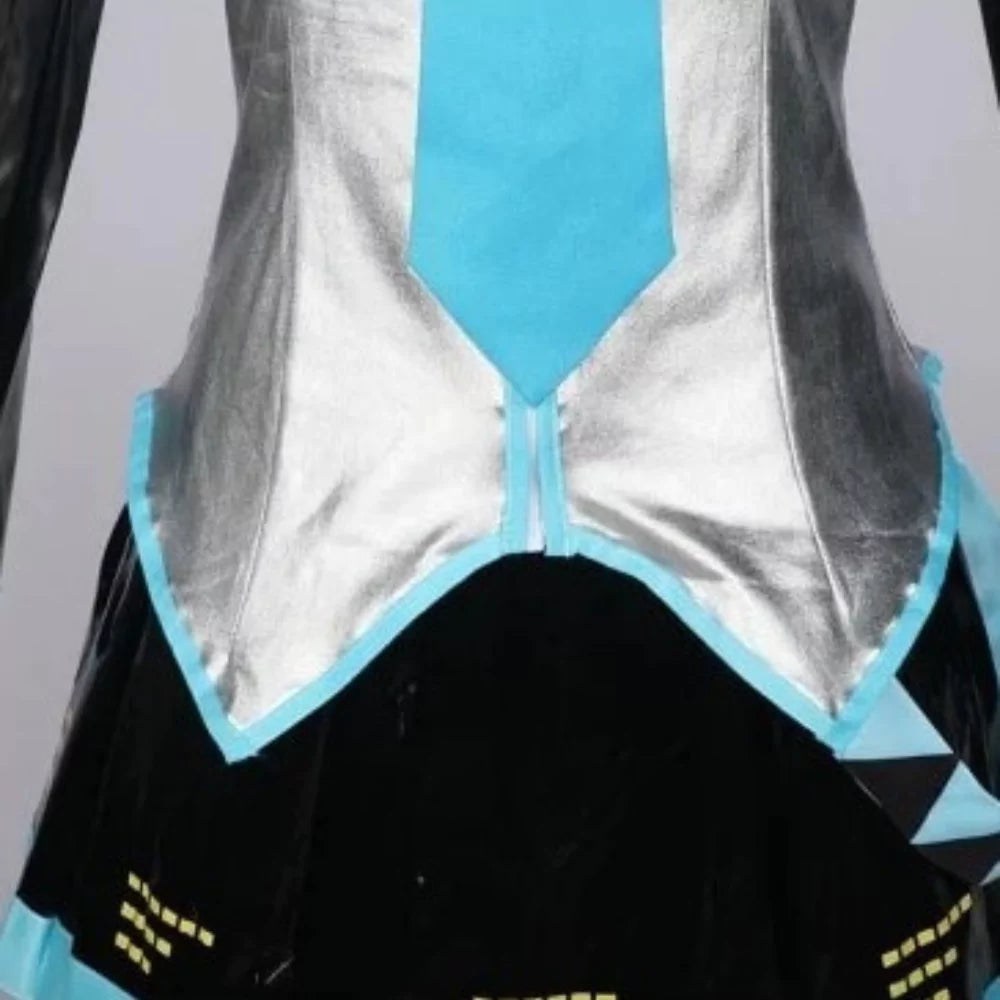 Hatsune Miku Vocaloid Female Silver Complete Cosplay Costume Outfit