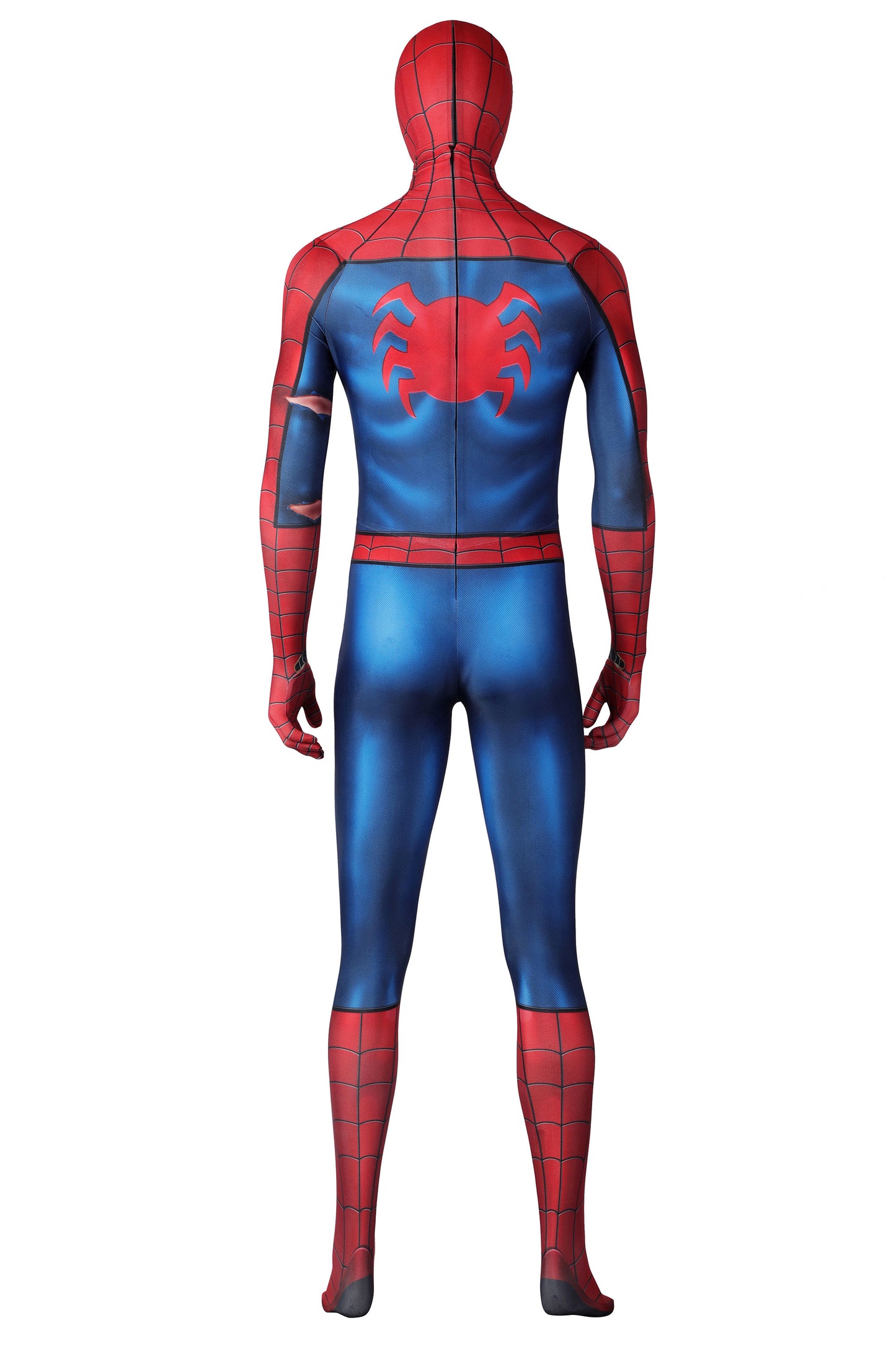 Marvel Spiderman PS5 Classic Suit Damaged Complete Cosplay Costume Outfit