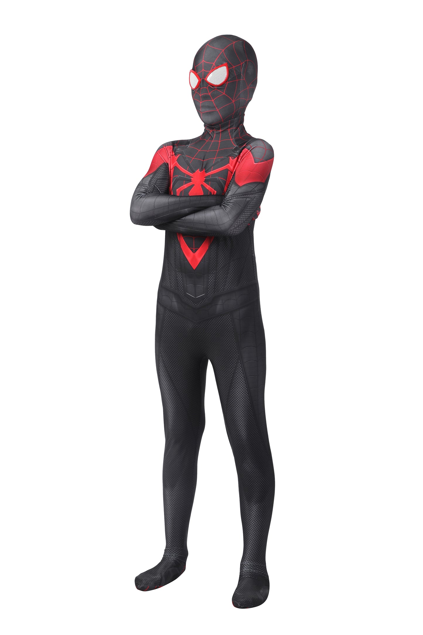 Kids Spider-Man PS5 Miles Morales V2 Cosplay Costume | Marvel Outfit