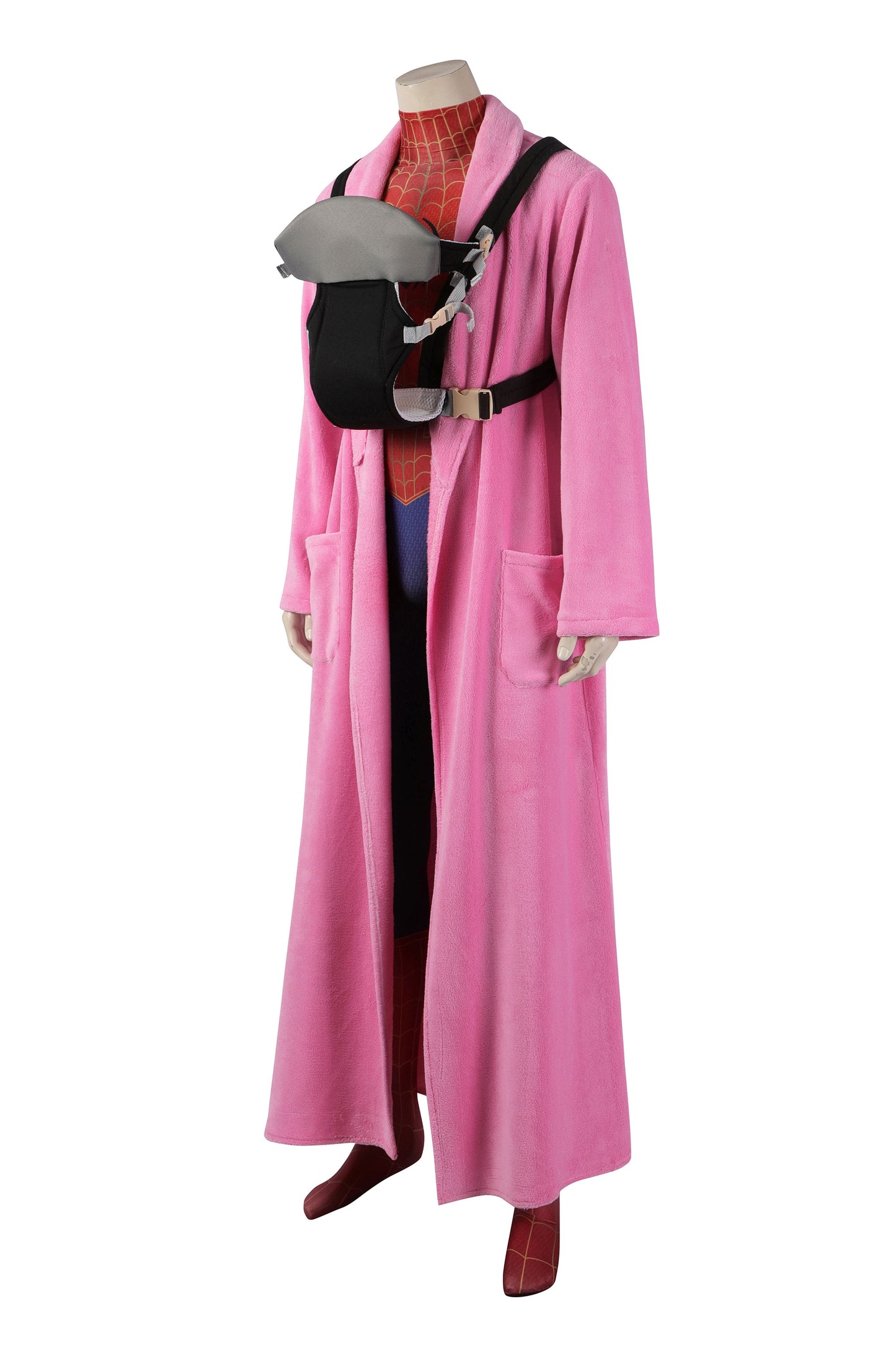 Marvel Spiderman Pink Robe Complete Cosplay Costume Outfit