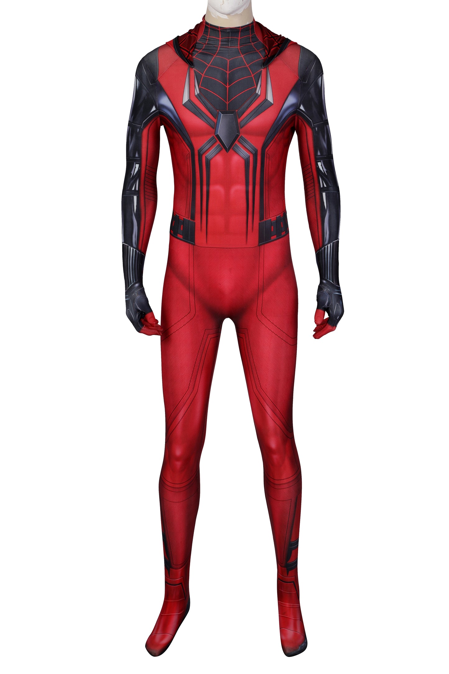 Spider-Man PS5 Crimson Cowl Suit Cosplay Costume | Marvel Outfit