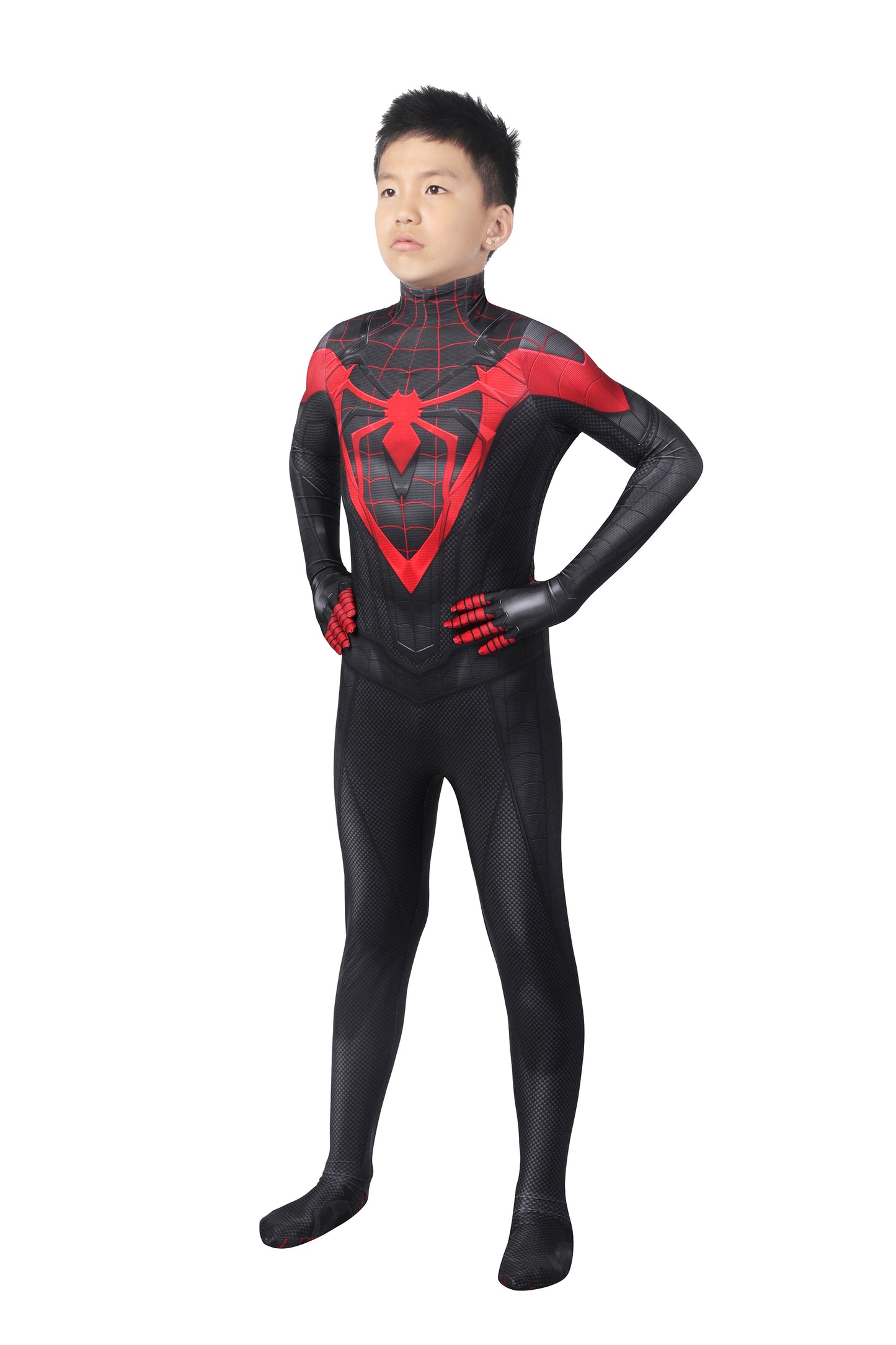 Kids Spider-Man PS5 Miles Morales V2 Cosplay Costume | Marvel Outfit