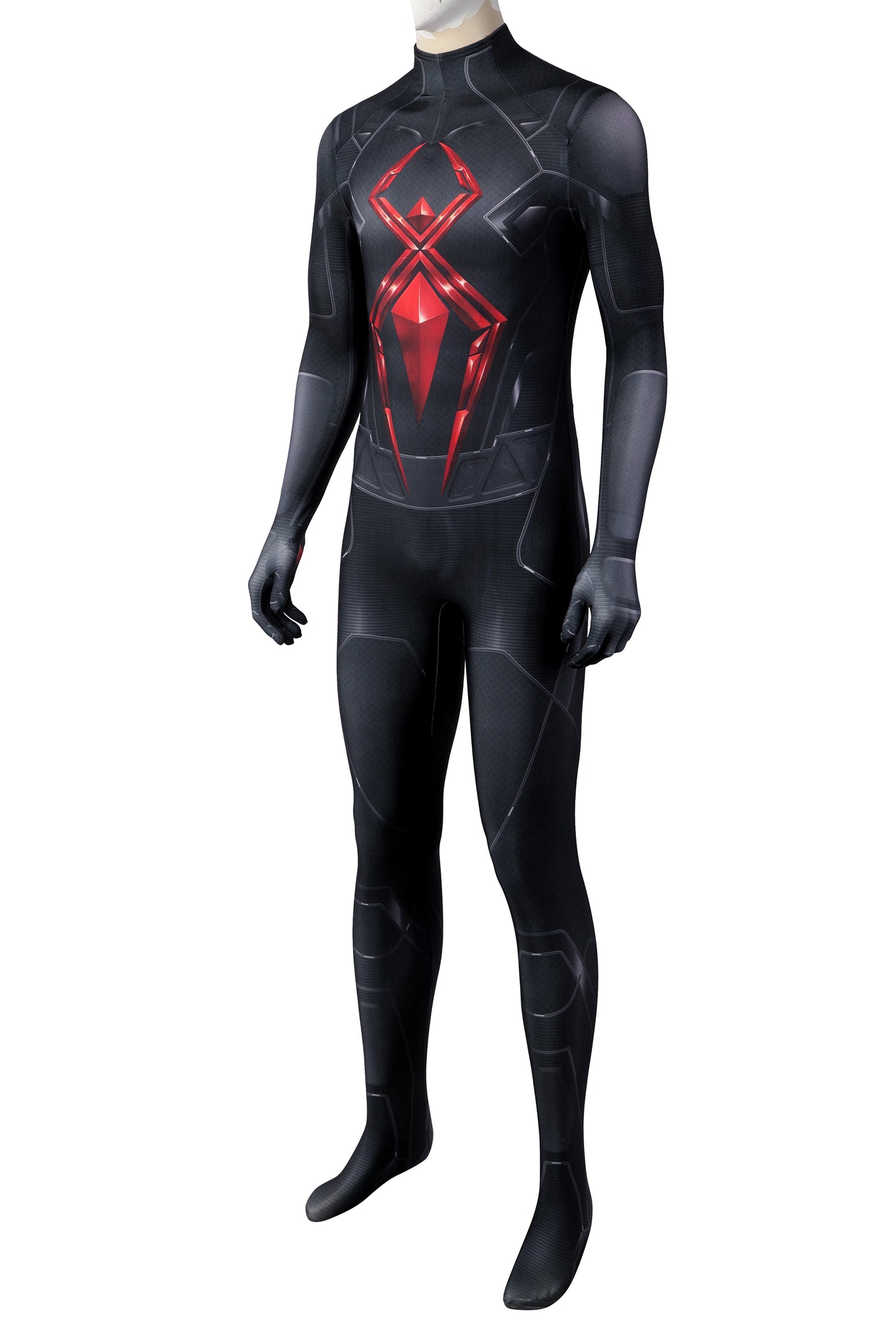 Marvel Spiderman Dark Suit Complete Cosplay Costume Outfit