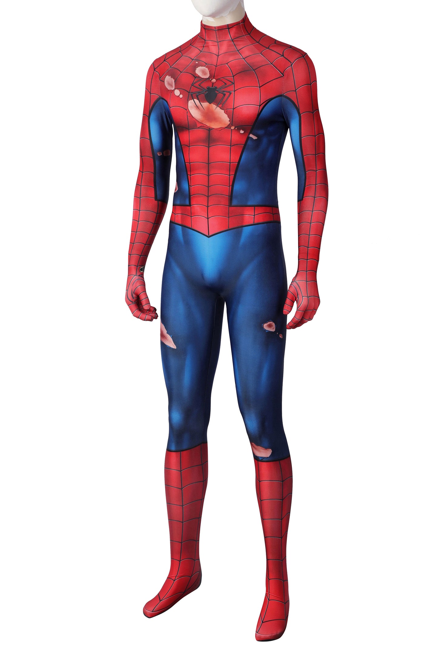 Spider-Man PS5 Classic Suit Damaged Cosplay Costume | Marvel Outfit