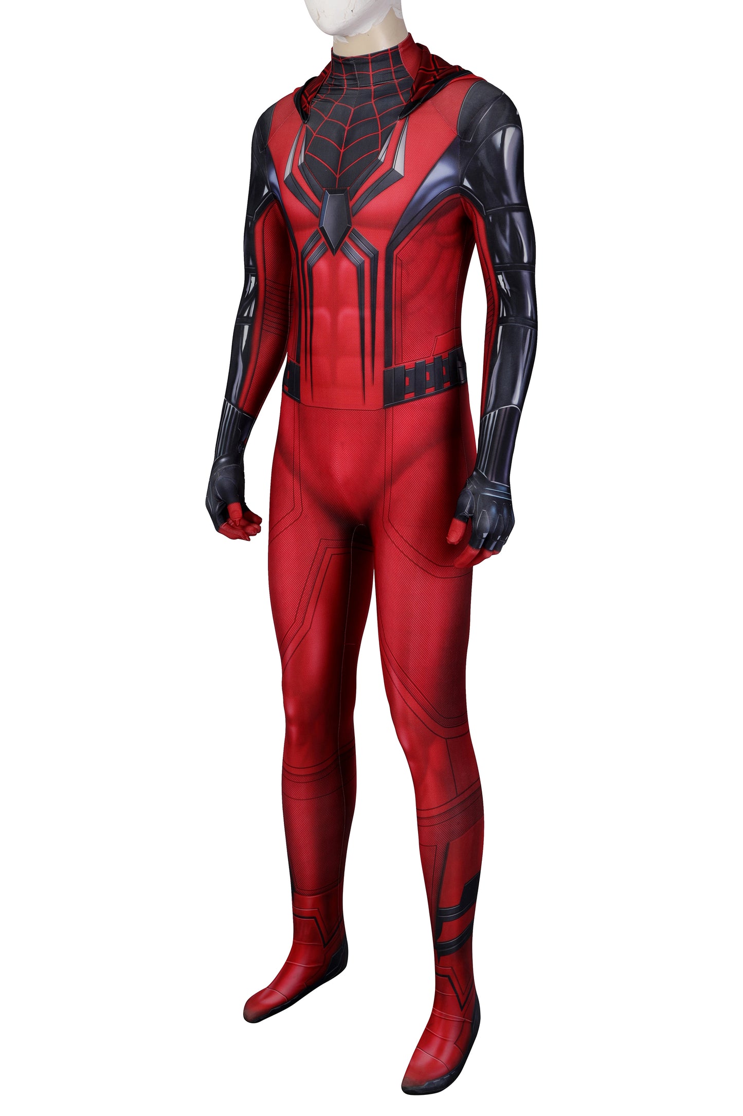 Marvel Spiderman PS5 Crimson Cowl Suit Complete Cosplay Costume Outfit